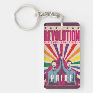 Vintage Pride Revolution Keychain
