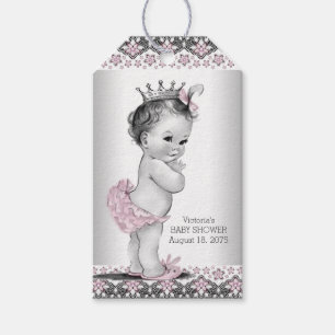 Vintage Princess Baby Shower Gift Tags