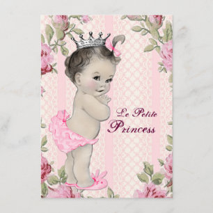 Vintage Princess Baby Shower Invitation