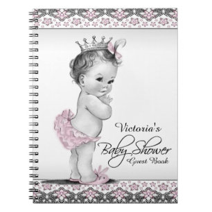 Vintage Princess Baby shower Livre d'or