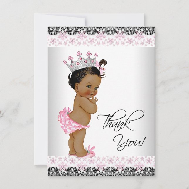 Vintage Princesse Baby shower Merci (Devant)