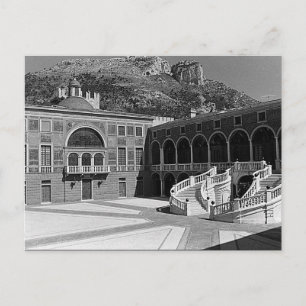 Vintage Principality Monaco palace courtyard Postcard
