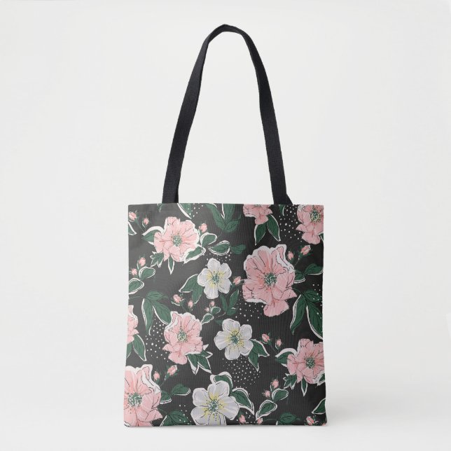 Vintage print: abstract pattern tote bag (Front)