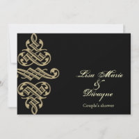 Vintage Printers Ornament Couples Shower Invite