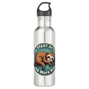 Vintage Procrastination Sloth Funny Student Shirt  710 Ml Water Bottle