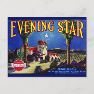 Vintage Produce Crate Label Postcard