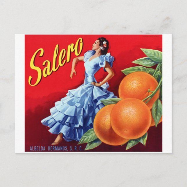 Vintage Produce Crate Label Postcard (Front)