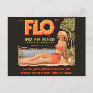 Vintage Produce Crate Label Postcard