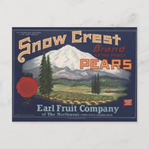 Vintage Produce Crate Label Postcard