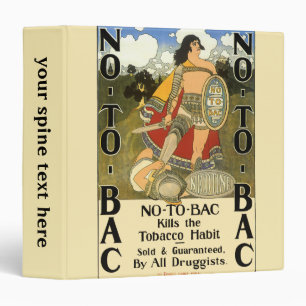 Vintage Product Label Art, No To Bac, Quit Smoking Binder
