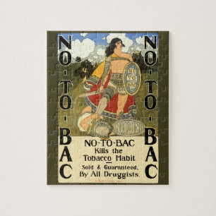Vintage Product Label Art, No To Bac, Quit Smoking Jigsaw Puzzle