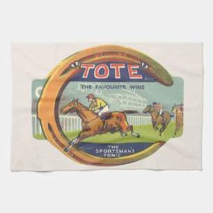 Vintage Product Label Art, Tote Sportsman's Tonic Kitchen Towel