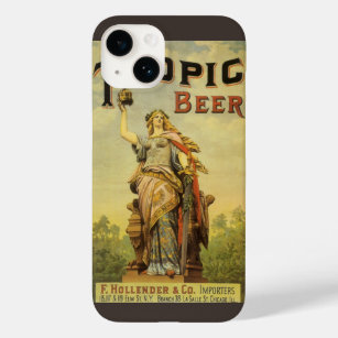Vintage Product Label Art, Tropic Beer Gladiator Case-Mate iPhone 14 Case