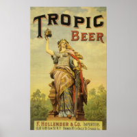 Vintage Product Label Art, Tropic Beer Gladiator