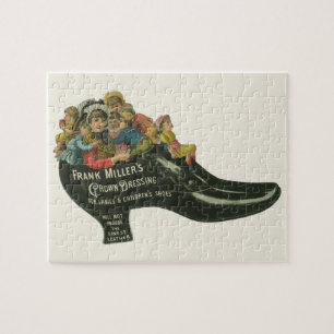 Vintage Product Label, Frank Miller's Shoe Polish Jigsaw Puzzle