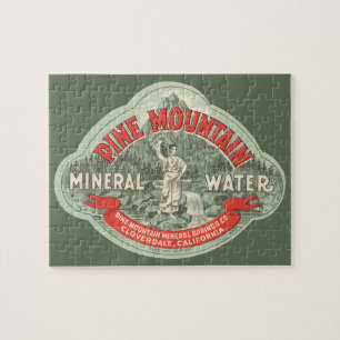 Vintage Product Label, Pine Mountain Mineral Water Jigsaw Puzzle