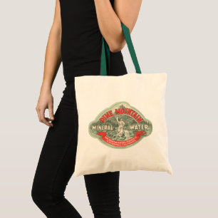 Vintage Product Label, Pine Mountain Mineral Water Tote Bag