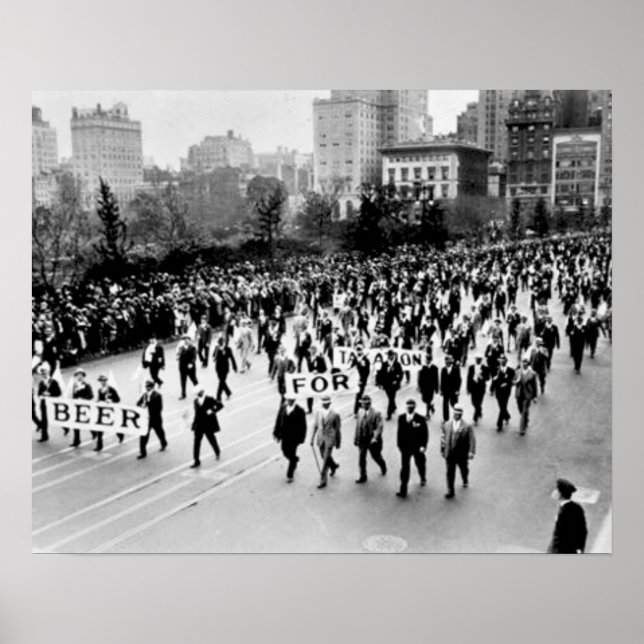 Vintage Prohibition Beer, We Want Beer Prohibition Poster (Front)