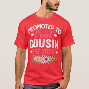 Vintage Promoted To Cousin 2022 Mothers Day New Mo T-Shirt