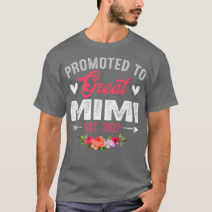 Vintage Promoted To Mimi 2022 Retro New Mom Grandm T-Shirt