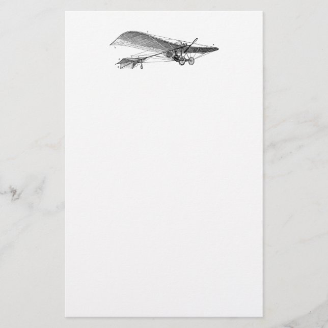 Vintage Propeller Airplane Retro Old Prop Plane Stationery (Front)