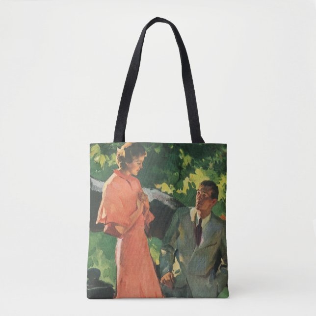 Vintage Proposal; Will You Marry Me? Tote Bag (Front)