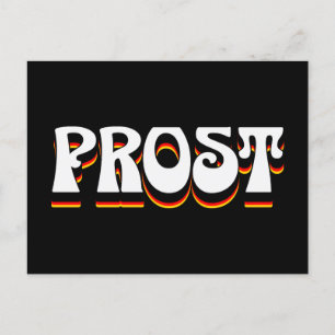 Vintage Prost, German Flag Colours Postcard