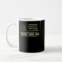 Vintage Proud Army Dad Camo American Flag Veteran 