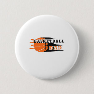 Vintage Proud Basketball Dad Fathers Day Basketbal 2 Inch Round Button