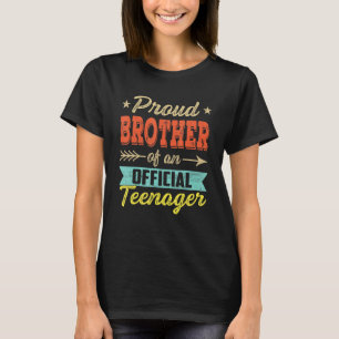 Vintage Proud Brother Official Teenager 13th Bday T-Shirt