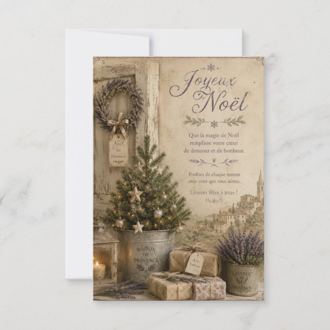 vintage provence french greeting card  (Front)