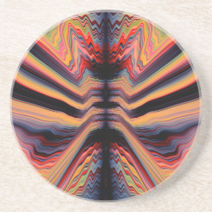 Vintage psychedelic pattern coaster