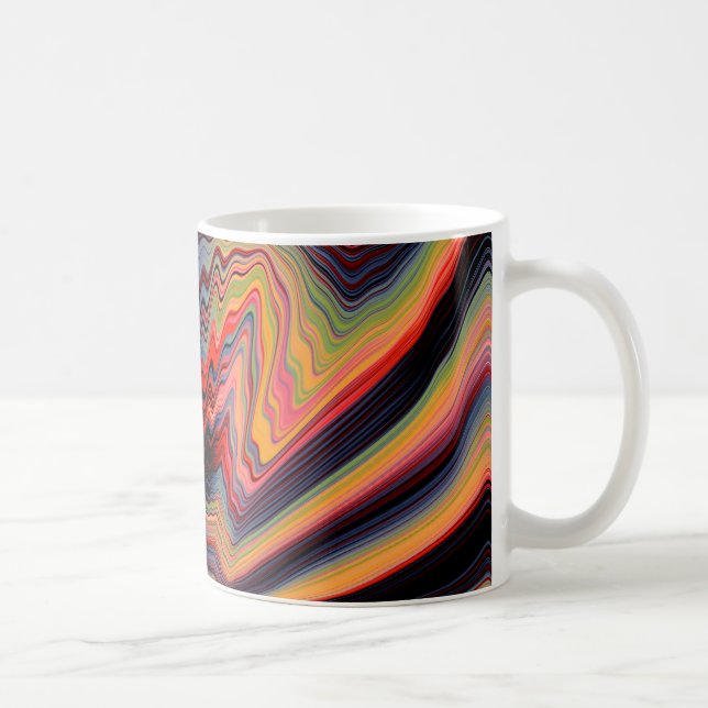 Vintage psychedelic pattern coffee mug (Right)