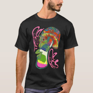 Vintage Psychedelic Peace Frog Jazzy Mushroom Bong T-Shirt