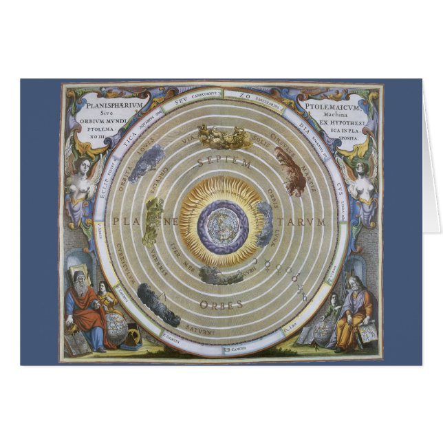 Vintage Ptolemaic Planisphere by Andreas Cellarius (Front Horizontal)
