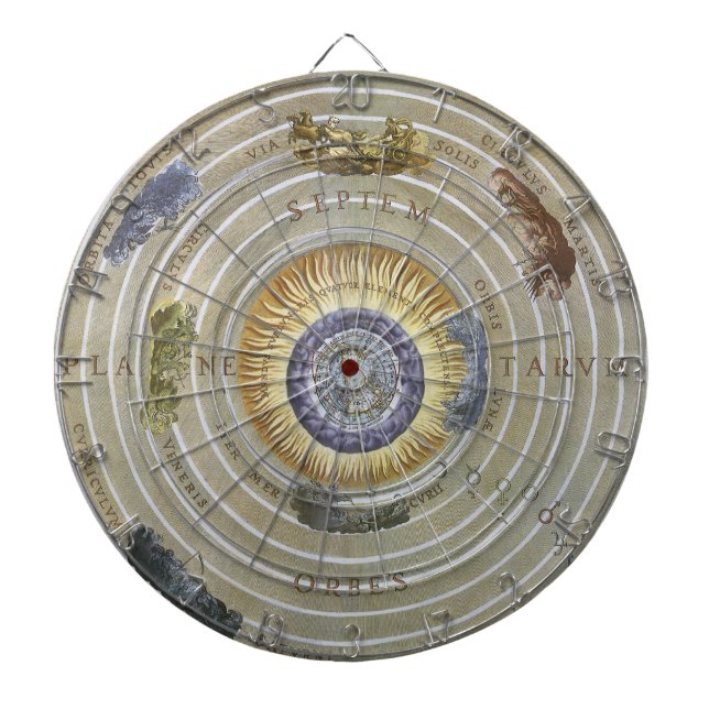 Vintage Ptolemaic Planisphere by Andreas Cellarius Dartboard (Front)