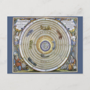Vintage Ptolemaic Planisphere by Andreas Cellarius Postcard