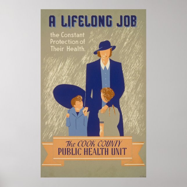 Vintage Public Health Poster (Front)