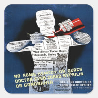Vintage Public Health Poster Sticker