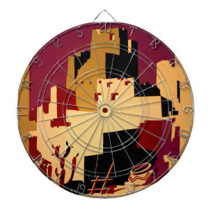 Vintage Pueblos of the Southwest WPA Poster Art Dartboard