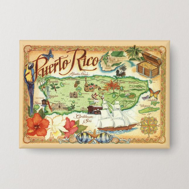 Vintage Puerto Rico Magnet (Front)