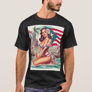 Vintage Puerto Rico Pin-Up T-Shirt
