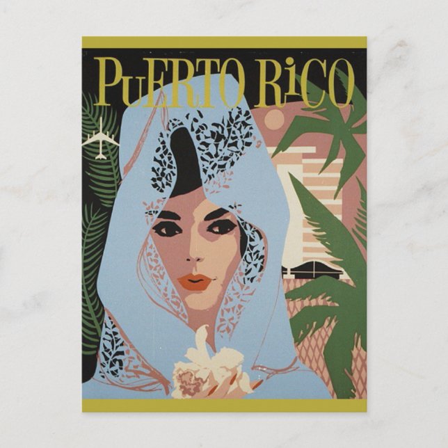 Vintage Puerto Rico Travel Postcard (Front)
