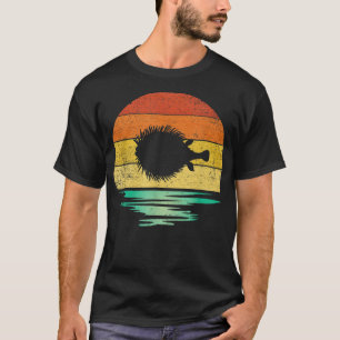 Vintage Puffer Sea Fish Retro Sunset Puffer T-Shirt