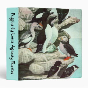 Vintage Puffins and Aquatic Birds by Louis Fuertes Binder
