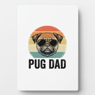 Vintage Pug Dad Engraving Dog Lover Design_1 Plaque