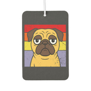 Vintage Pug Sarcastic Silly Puppy Dog Lover Humor Air Freshener