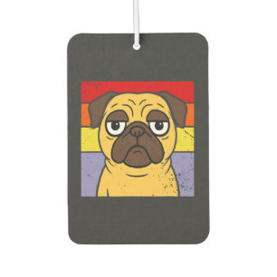 Vintage Pug Sarcastic Silly Puppy Dog Lover Humour Air Freshener