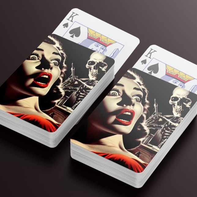 Vintage Pulp Horror Woman Playing Cards (Creator Uploaded)