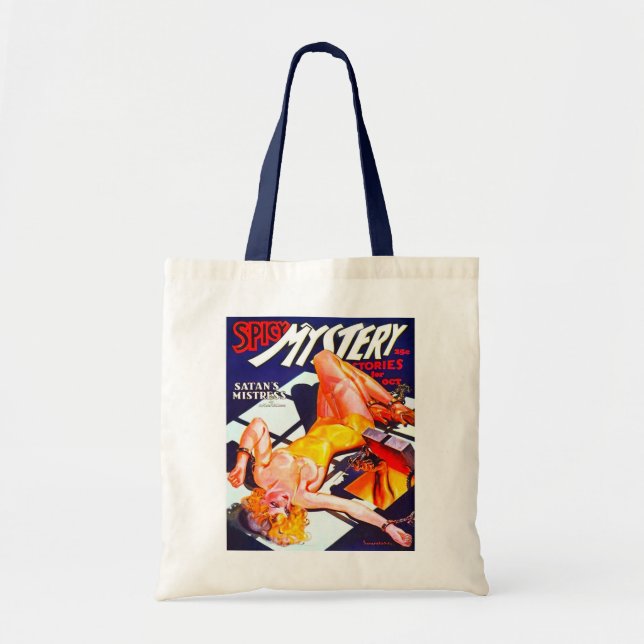 VINTAGE PULP MAGAZINE COVER  TOTE BAG (Front)